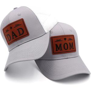 Mom and Dad Hats New Parents Gifts for Couples Baseball Mom Dad Hats for Men Women Dad Gang Hats for Men New Dad Gifts (M)