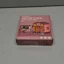 3D Book Nook DIY Kit with Batteries Light Glue Cat Cafe Theme Wooden Building Toy House for LED Magic Book Nook Lover Bookend Bookshelf DIY Miniature Gift for Adults