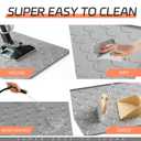 Large Silicone Cat Litter Mat, Waterproof/Urineproof, Litter Recycling, Easy to Clean, Soft on Kitty Paw (22"X34"- Grey)