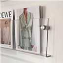 ROYALITA 2-Pack Acrylic Magazine Holder Brochure Holder, 24" Record Holder Magazine Rack, Fashion Hanging Bookshelf Literature Storage Rack for Waiting Room, Living Room, Office, Clear 24 Inch