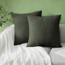 100% Egyptian Cotton 600 TC Waffle Weave Throw Pillow Covers 2 Pack, 20" x 20"