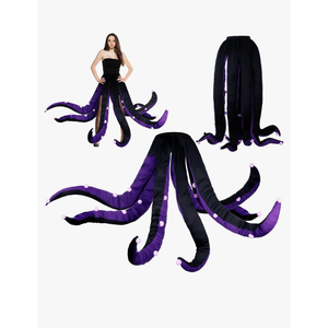 Funtery Women Octopus Costume Halloween Octopus Tentacles Dress Sea Witch Costume for Adults Cartoon Cosplay Party
size Small