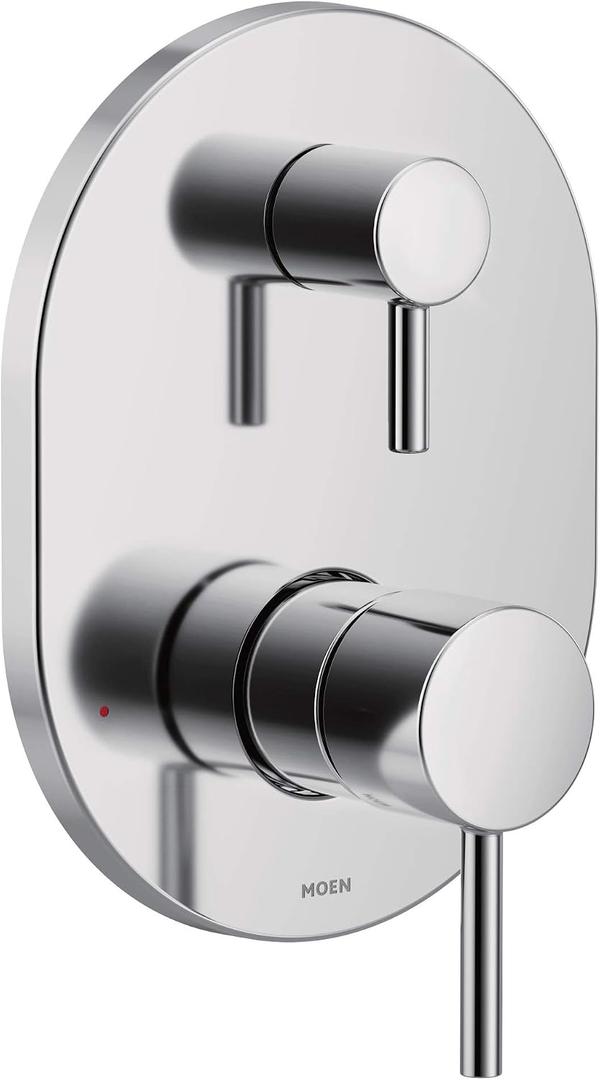 Moen Align Chrome M-CORE 3-Series 2-Handle Shower Trim with Integrated Transfer Valve, Valve Required, UT3290, 6.5 x 2.75 x 9.375 inches