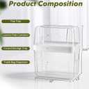 iCASA Trash Bag Dispenser Dishwasher Pod Organizer, 3 in 1 Grocery Garbage Bags Holder Storage Box Clear Laundry Room Pods Dishwasher Tab Cleaner Tablets Container Pantry Kitchen Under Sink Organizers