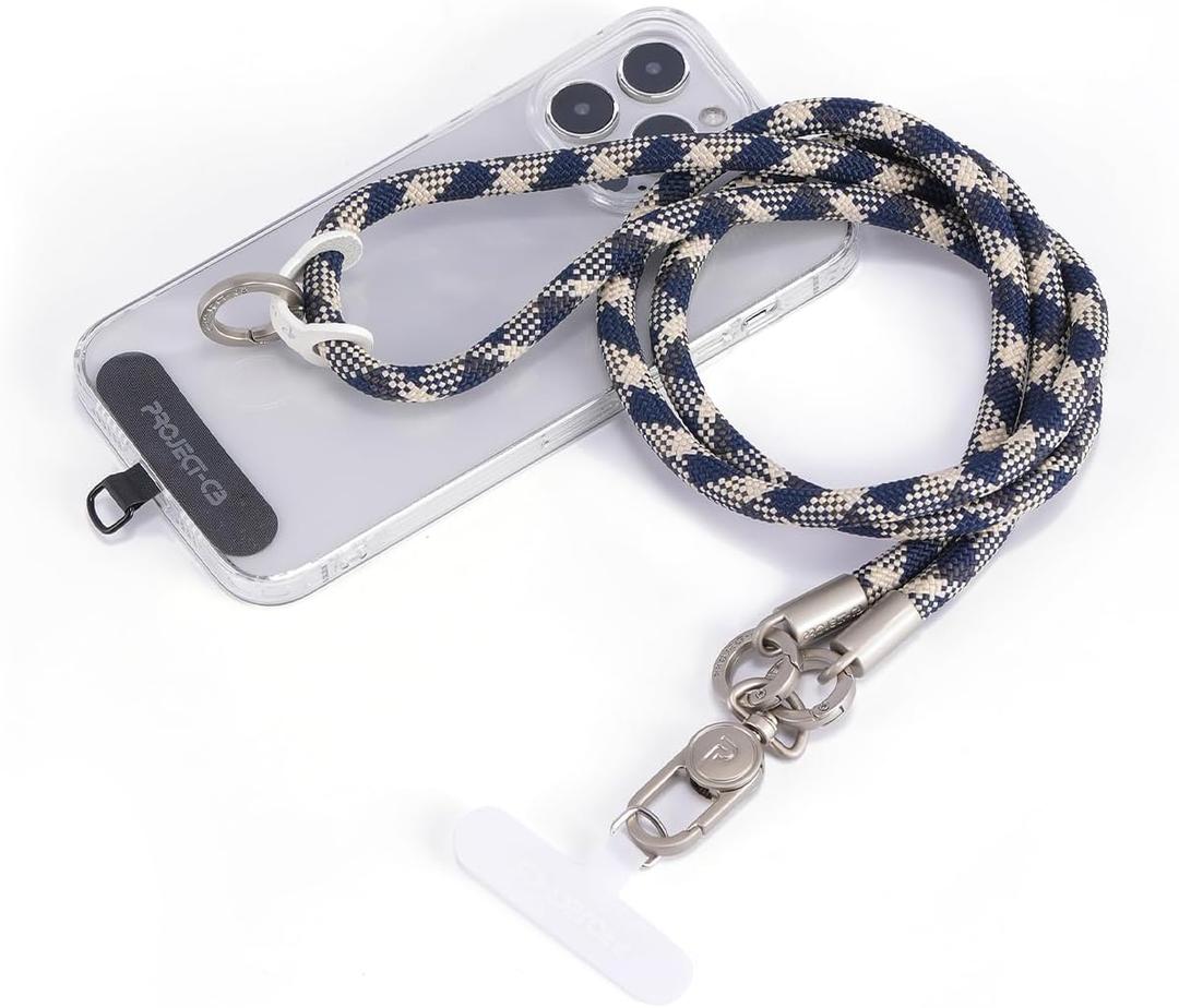 project-cb Phone Lanyard1,Phone Tether Tab2, Crossbody Cell Phone Lanyard,Rope Lanyard,Universal Adjustable Phone Strap(Titanblue-S)
