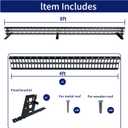 Snow Fence, 8ft Roof Snow Ice Guards, Stop Snow from Sliding Off Your Roof, Extendable (Black)