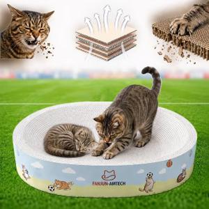 Cardboard Cat Scratcher Bed for Indoor Cats, Large Cat Scratching Board