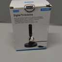 HDTV Antenna - August DTA240 - Indoor/Outdoor Portable Digital Aerial with Magnetic Base 2 Meters Coax Cable 50 Miles Range (Black)