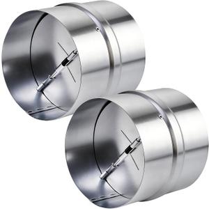 SOUJOY 2 Pack 4 Inch Backdraft Damper Duct, One-Way Airflow Duct Draft Stopper, Insert Backflow Preventer for Dryer, Ducting in Range Hoods, Bathrooms Fans and Kitchen Fan