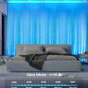 RGBW Dynamic Wave Wall Light, Ocean Wave Projector Light ith Music Sync, Color Changing Wall Washer Lamp with Remote & APP, Aurora Projector Ambient Light for Gaming Living Room, Pack of 1