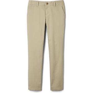 French Toast Girls' Adjustable Waist Stretch Twill Straight Leg Pant Standard & Plus Size 14, Black 