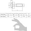 2 x 50Pcs Metric M4 x 22mm Knobs Screws for Chinese Konbs Pulls Handles, 22mm Length Washer Head Bolts Phillips Drive PWM Machine Screws for Metric M4 Hole Cabinet Door Drawer Handles (M4 x 22mm, 50 Pcs)