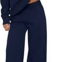 PRETTYGARDEN Womens Sweatsuits 2 Piece Set 2026 Casual Winter Long Sleeve Hoodie Loose Wide Leg Sweatpants Fall Tracksuit (Blue, M)