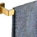 JQK Gold Towel Bar, Rounded Edges 32.36 Inch Towel Rack, 304 Stainless Steel Bathroom Wall Mount, Useable Length 30 Inch, TB250L30-BG