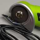 Cordless Electric Scissors: 4V Rechargeable Rotary Cardboard Cutter, 3000mAh Battery, with LED Light, 2 Blades, Box Cutter for Fabric Carpet Carton Plastic Leather Cloth (Green)