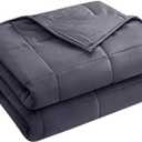 25 lbs weighted blanket Queen Size for Adults (60x 80, Grey) Cooling Heavy Blanket for Sleeping Perfect for 240-260 lbs, Winter Thick Breathable Blanket with Premium Glass Bead, Machine Washable