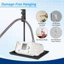 CPAP Hose Holder for Bed - (Wall-Damage-Free) Black CPAP Machine Protective Tray with Adjustable Height Hook for Hanging Mask & Accessories to Keep Bedside Tidy