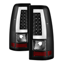 Spyder® ALT-JH-CS03-LBLED-BK - Driver and Passenger Side Black Fiber Optic LED Tail Lights