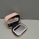 Mini Makeup Bag with Led Mirror, Small Travel Make up Bag 3 Light Modes Adjustable Brightness, for Women Organizer Cosmetic Bag, Portable Travel Train Toiletry Bag, for Pool Parties Work Touch-Ups