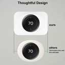 Wall Plate Cover Compatible with Google Nest Learning Thermostat (4th Gen), Practical Trim Kit for Nest Learning Thermostat 4, Snap fit Design (White, 2 Packs)