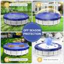 21 FT Round Pool Cover for Above Ground Pools, Ultra Thick and Durable Above-Ground Pool Cover, Premium Cold and UV Resistant 21FT Winter Pool Cover