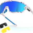 Polarized Glasses Kids Youth Baseball Sunglasses Adult Men Women Cycling Goggles with 3 lenses,Fishing,Ski Golf