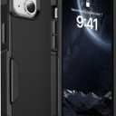 jaroco for iPhone 13 Case & iPhone 14 Case & iPhone 15 Case [Heavy Duty Protection][Compatible with MagSafe][Military Grade Drop Protection][Shockproof] with Non-Slip Removable Phone Cover 6.1''-Black