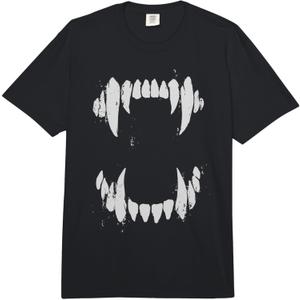 Halloween Horror Wolf Dog Vampire Monster Teeth Costume Comfort Colors Adult Heavyweight T-shirt, 2XL