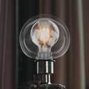 Housoutil Glass Globe Lamp Shade Replacement with G9 Base 3.94 Inch Round Clear Glass Cover for Pendant and Ceiling Light Fixtures