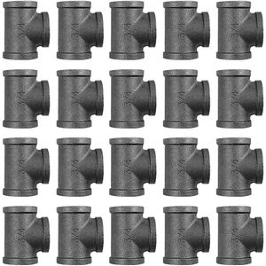 20 Pack 3/4 Inch Tee Threaded Pipe Fittings, Cast Pipe Fittings for DIY Furniture Decorative, Steampunk Industrial Vintage Style.