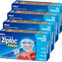 Ziploc Quart Food Storage Freezer Slider Bags, Power Shield Technology for More Durability, 34 count, 4 Pack, 136 Total (Packaging May Vary)