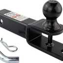 TOPTOW ATV/UTV Trailer Hitch Towing Ball Mounts, 2-Inch Ball, Clevis Pin, Fits 2-Inch Receiver