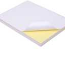 FirstZi 100 Full Sheet Glossy Printable Sticker Paper 8.5x11 Inches Self Adhesive Photo Paper Labels for Laser and Inkjet Printers