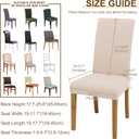 Dining Chair Covers, Dining Room Chair Cover Set of 4, Stretch Kitchen Chair Covers, Detachable Washable Chair Cover, Parsons Chair Slipcovers Protective, for Home, Restaurant, Banquet (Beige)