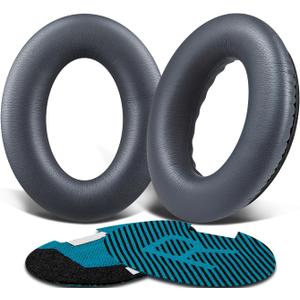 SoloWIT Protein Leather Earpads Cushions for Bose Headphones, Replacement Ear Pads for Bose QuietComfort 15 QC15 QC25 QC2 QC35/Ae2 Ae2i Ae2w/SoundTrue & SoundLink Around-Ear Series - Titanium