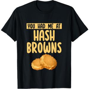 Funny Hash Browns Breakfast Quotes Hashbrowns Lovers T-Shirt, Size M
