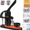 VEVOR Button Maker Machine, 2.25 inch/58mm Pin Maker with 100pcs Button Parts, Button Maker with Panda Magic Book, Ergonomic Arc Handle Punch Press Kit, for Children DIY Gifts and Christmas