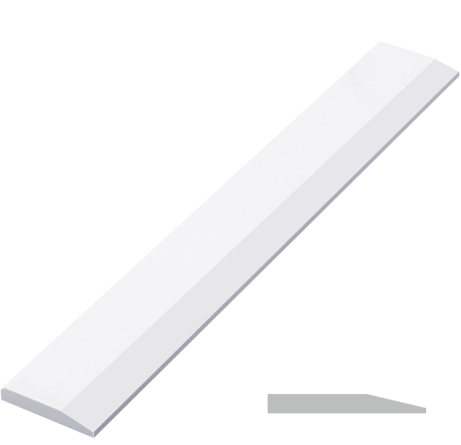 Joyfolk White Marble Threshold 4x36x5/8 Inch Marble Window Sill Shower Curb Top Tile Door Transition Bathroom Vanity Backsplash for Shower Pan System Jambs Fireplaces (Modern Style)