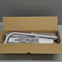 Silver Wrap Around Curtain Rods 48 to 90 Inch:Blackout Heavy duty Adjustable Window Curtain Rod for Bedroom,Industrial Darkening Curved French Metal Single Drapery Rods Easy Install,Nickel