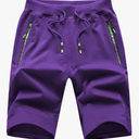 QPNGRP Men's Zipper Pockets Elastic Stretch Waist Workout Casual Shorts. Size 38