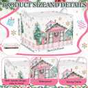 3 Pcs Christmas Pink Nutcracker Basket Diamond Plaid Christmas Tree Gift Basket Soldier Mouse Ballet Girl Clothes Storage Cube for Home Office Dorm Closet Shelf Organizer