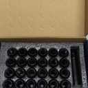 Set of 24, M14X2.0 Lug Nuts 2'' Spline Wheel Lug Nuts Fits 2003-2014 Expedition Navigator 2004-2014 F150, Conical Bulge Seat, Closed End W/ 1 Socket Key