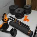 FEIERDUN Adjustable Dumbbells, 45lbs Free Weight Set with Connector, 4 in1 Dumbbells Set Used as Barbell, Kettlebells, Push up Stand, Fitness Exercises for Home Gym Suitable Men/ Women
