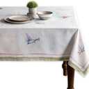 Maison d' Hermine Table Cloth Square Table 100% Cotton 54 x 54 Inches Tablecloth Reusable Decorative for Dining Kitchen Room Farmhouse Home Gifts for Mothers Day Spring Summer - Flying Birds