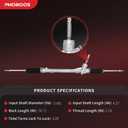PHOBOOS Electric Power Steering Rack and Pinion Assembly Compatible with Mitsubishi Outlander 2014-2019, Outlander PHEV 2018-2019, Outlander Sport 2011-2020, 2.0L/2.4L/3.0L, New Unit, Ref. 4410A852