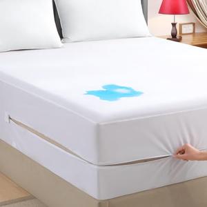 JamRest Zippered Mattress Encasement Queen, Zipper Enclosed Mattress Waterproof Protector, Breathable & Noiseless Bed Mattress Cover(7-15 in. Deep)