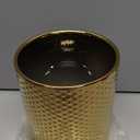 Ceramic Utensil Holder for Kitchen Counter, Gold Utensil Holder for Countertop, 5.1 W x 6.6 H inches
