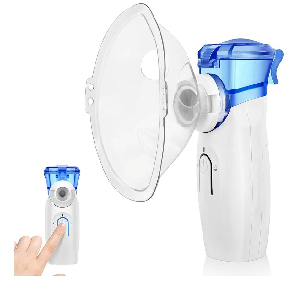 MAYLUCK Portable Nebulizers for Cough, Handheld Mini Mesh Nebulizer for Babies, Personal Steam Inhaler Asthma Nebulizer Machine with Mask Mouthpiece for Easy Breathing, White, 1.0 Count
