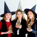Huquary 3 Pcs Halloween Skeleton Trophies 4.53" Funny Skull Sculpture Trophy for Contest Awards Skeleton Trophy with 1st 2rd 3nd Place on Base, Tabletop Decor Halloween Prizes Party Supplies