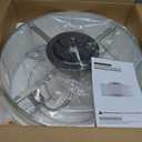 20" Boho Ceiling Fan with Light Bladeless Low Profile Silver, Small